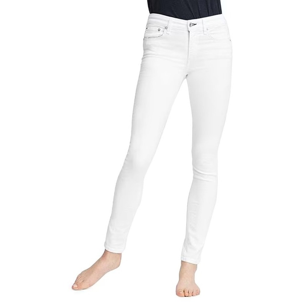 Rag & Bone Cate Mid-Rise Skinny Jeans‎ White Denim Size 29